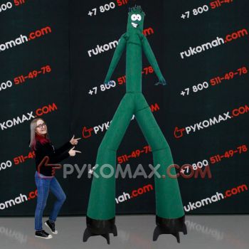 Надувной зеленый человечек аэромен 3м