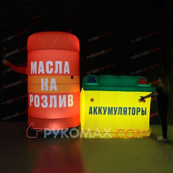 Надувные фигура с подсветкой и с машущей рукой 2,5м