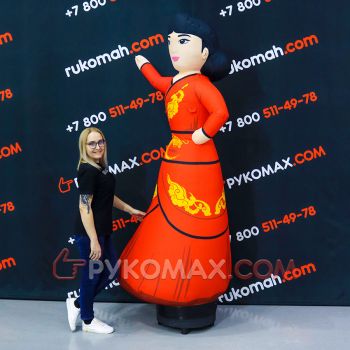 Рекламная машущая конструкция Девушка Китаянка 2,5м