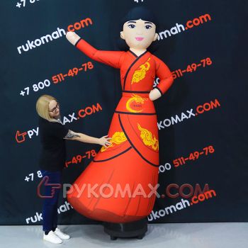 Рекламная машущая фигура Девушка Китаянка 2,5м