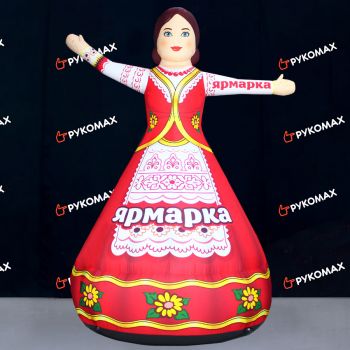 Надувная динамическая декорация Девушка казачка 4м