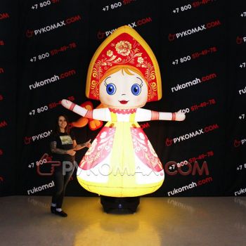 Девочка - декорация на масленицу с подсветкой 3м