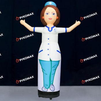 Надувная фигура медсестры склиф Премиум 3м