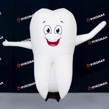 Надувной Зуб с машущей рукой для рекламы клиник 2,5м