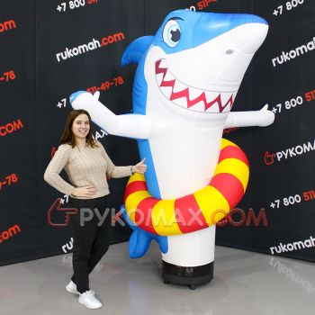Надувная рекламная акула с машущим плавником 2,5м