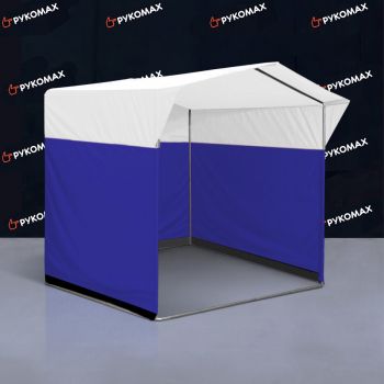 Каркасная торговая палатка сине-белая 2x2м