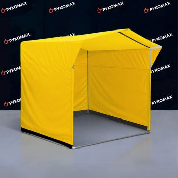 Каркасная торговая палатка с жёлтым тентом 2x2м