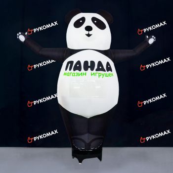 Пневмоконструкция рекламная панда машет рукой 3,5м