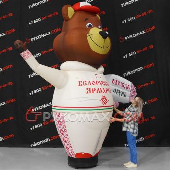 Машущий Медведь для наружной рекламы 3,5м
