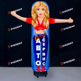 Надувная фигура Девушка-автомастер для рекламы СТО