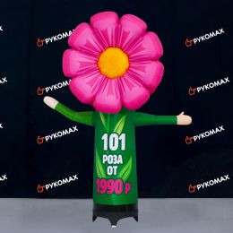 Надувная Роза с машущей рукой для рекламы магазина цветов