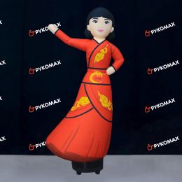 Надувная рекламная Девушка Китаянка с машущей рукой