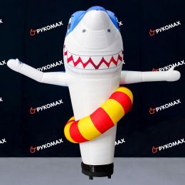 Надувная акула с машущей рукой для рекламы турагентства