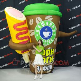 Надувной Стакан с кофе для рекламы фаст-фуда