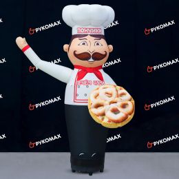 Надувной рукомах Повар с пончиками для рекламы пекарни