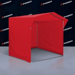 Палатка для уличной торговли на каркасе одноцветная красная
