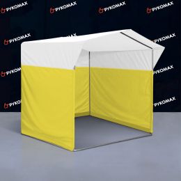 Торговая палатка на каркасе жёлто-белая