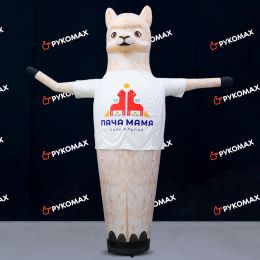 Рекламный зазывала Альпака с машущей рукой