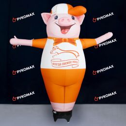 Надувная Свинья с машущей рукой для рекламы мясных магазинов