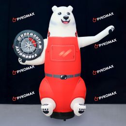 Надувной Медведь с колесом для рекламы шиномонтажа